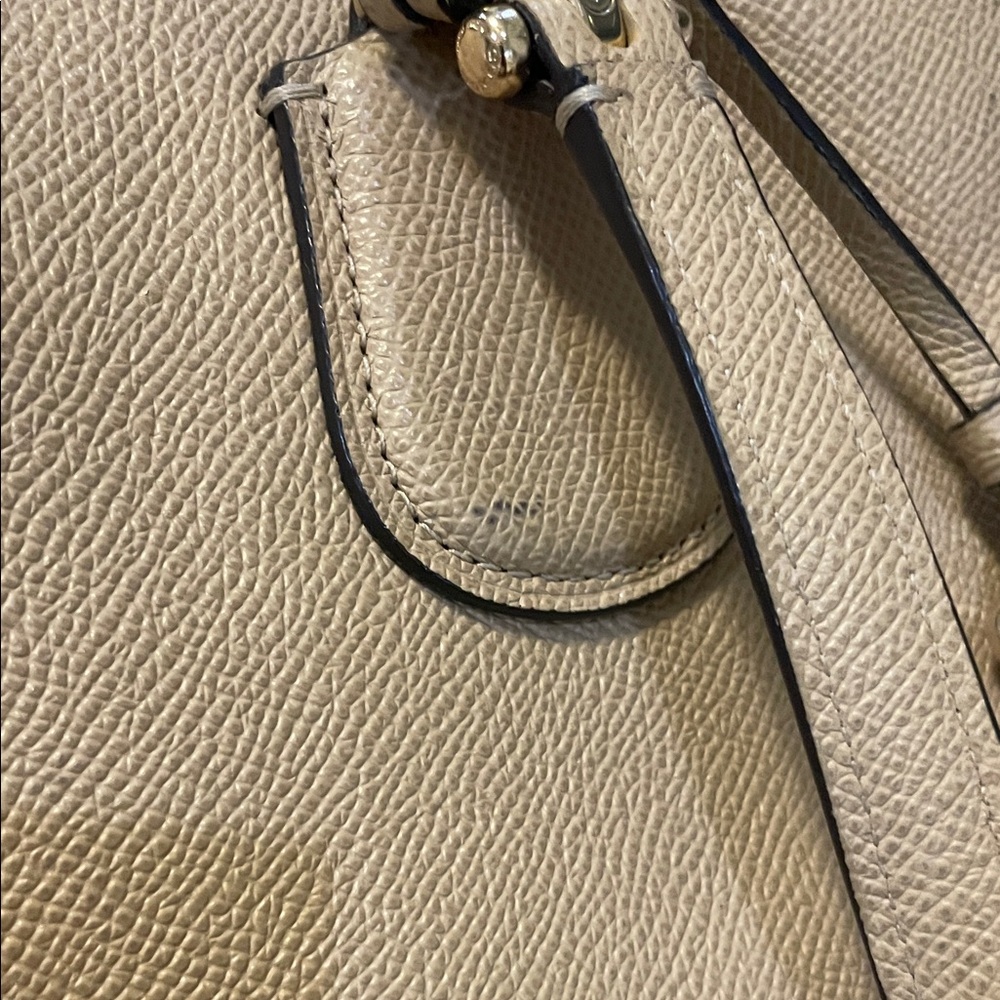 Coach Beige Leather Tote Bag - Picture 5 of 14